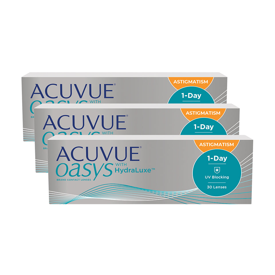 Acuvue : Acuvue Oasys 1 Day for Astigmatism - Daily 3 x 30 Packs