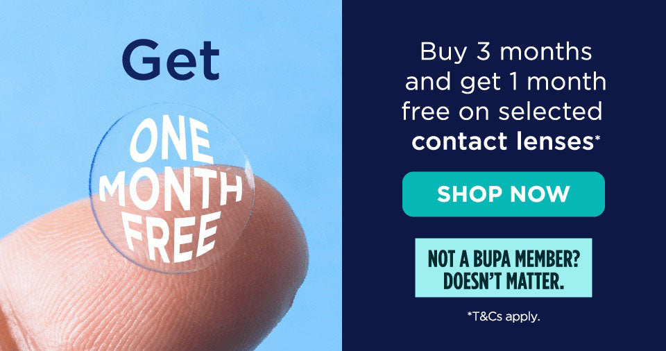 Get 1 month free on contact lenses!