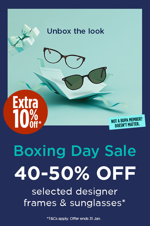 Boxing Day Sale: 40-50% off selected designer glasses and sunglasses