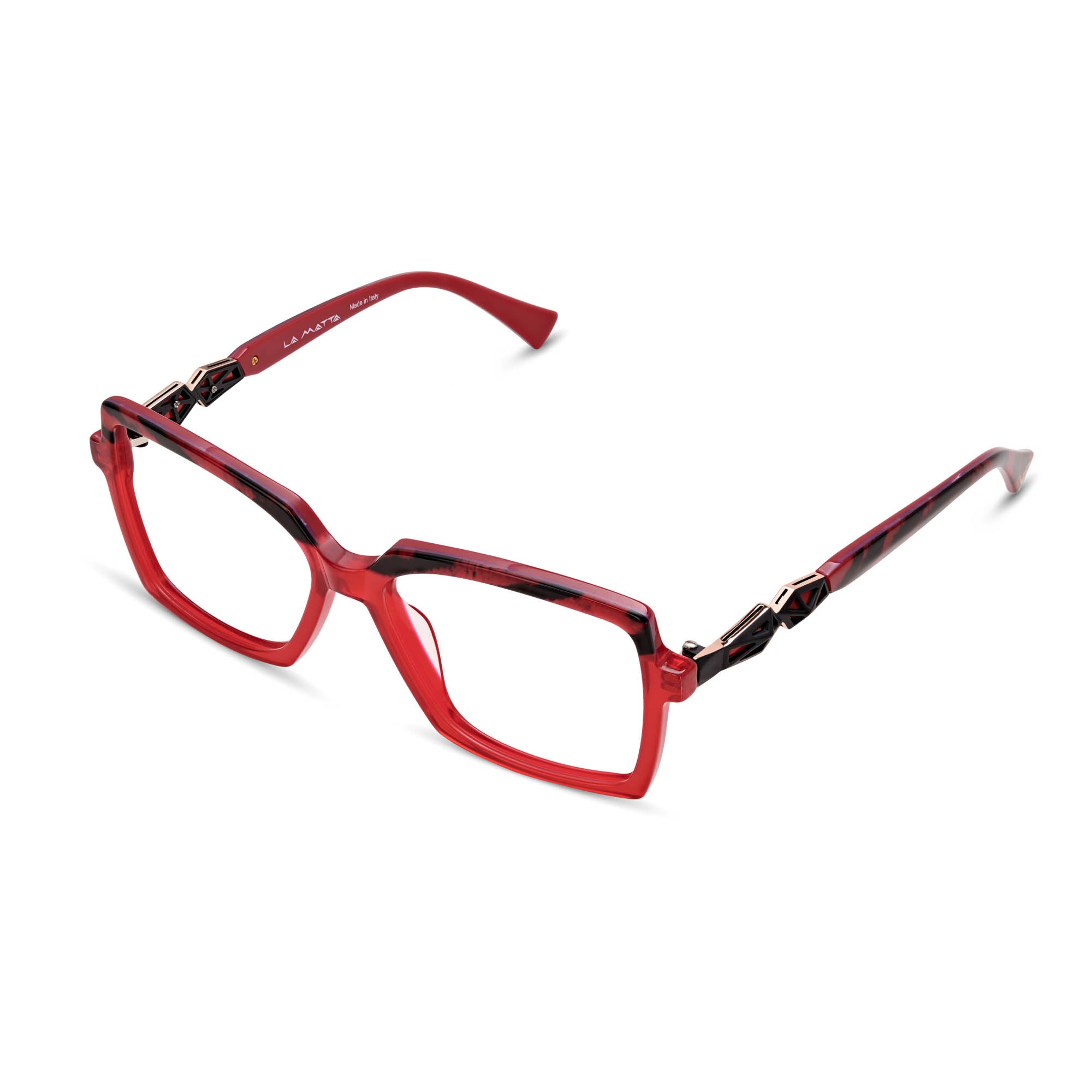 La Matta LM39 C1 Red, Black & Gold Eyeglasses 53/17/135 W La Matta red Case Eyeglasses 53 17 135 for sale | eBay main image 2