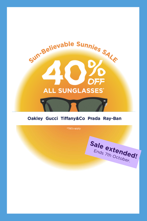 40% off all sunglasses sitewide*