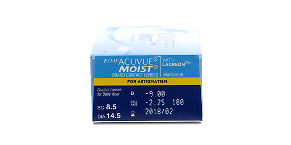 Acuvue : Acuvue 1 Day Moist Astigmatism - Daily 30 Pack