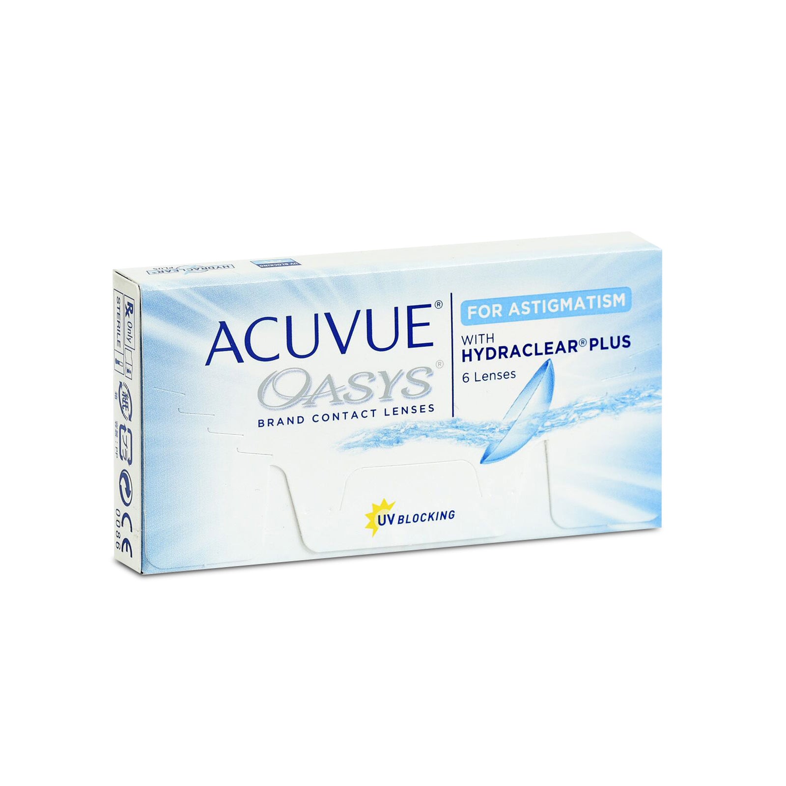 Front shot of a box of Acuvue Oasys for Astigmatism 6 pack
