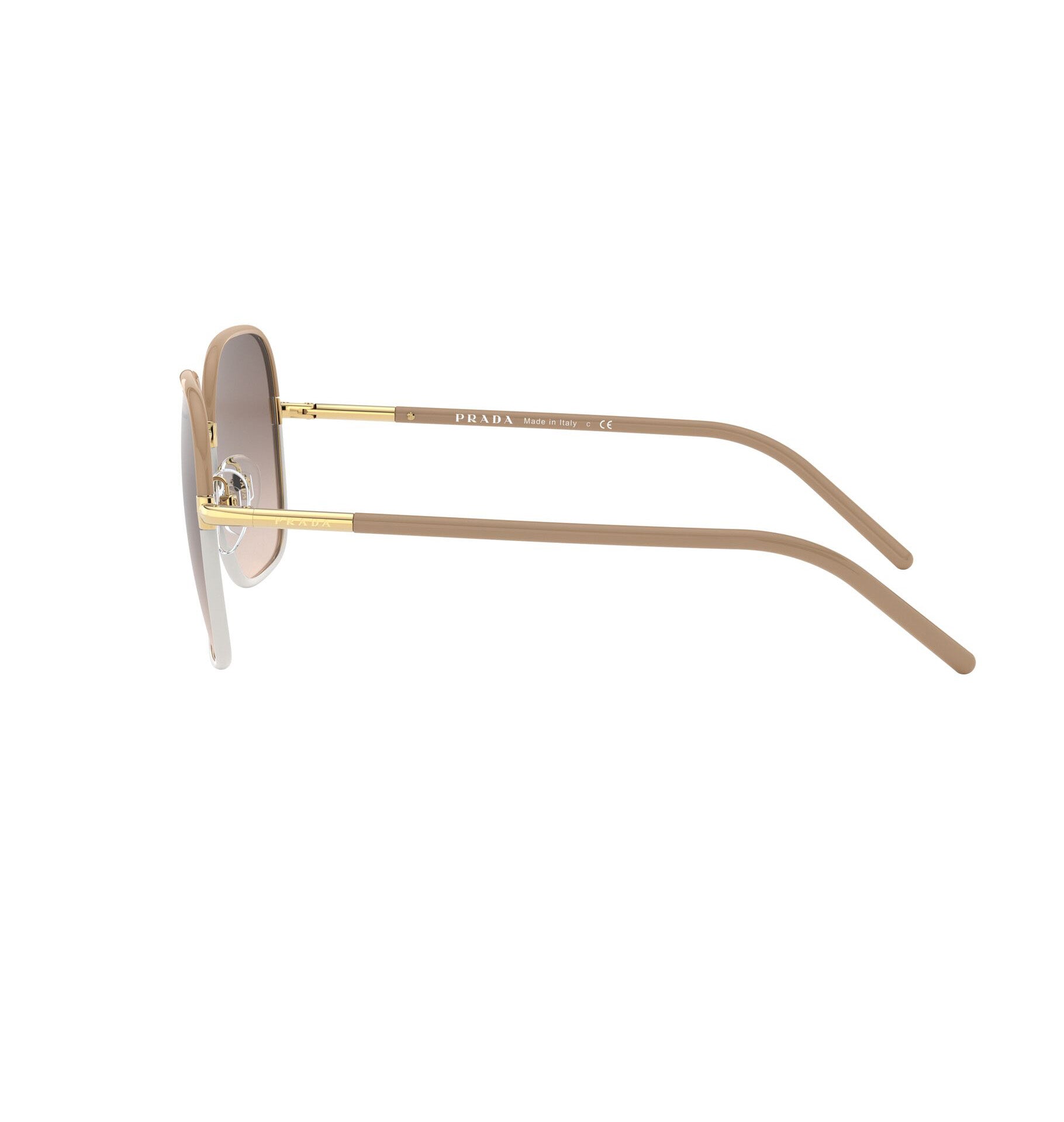 PRADA – WRAP-AROUND '0PR 69ZS' SUNGLASSES /GOLD – la boutique eyewear